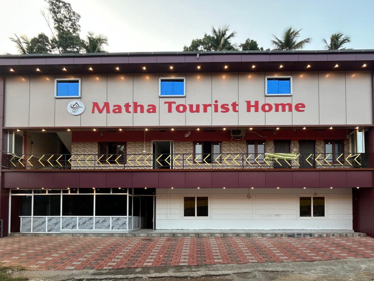Matha Tourist Home front view night Cherupuzha